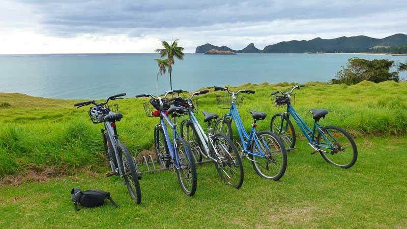 pushbikes on Lord Howe Island